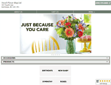 Tablet Screenshot of newellflowershop.com